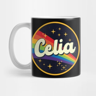 Celia // Rainbow In Space Vintage Style Mug